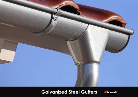 gutter made of galvanized steel